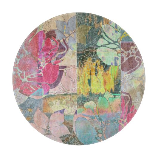 KunstblumenSchmutzmuster Schneidebrett (Vorderseite)