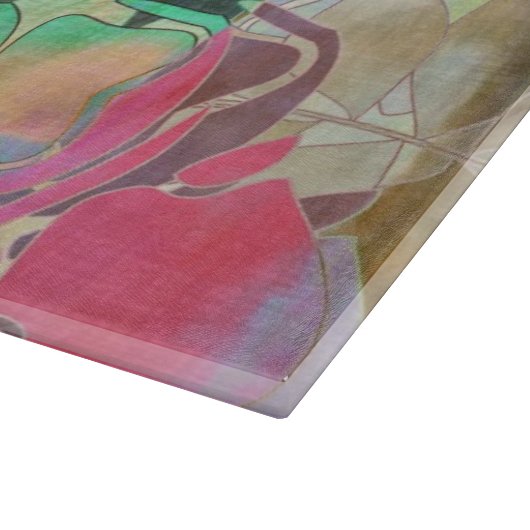 KunstblumenSchmutzmuster Schneidebrett (Ecke)