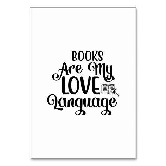 Kunstbücher lesen ist meine Liebe Tischnummer (Vorderseite)