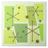 Kunstchartreuse des Atomzeitalters Pop Fliese (Vorderseite)