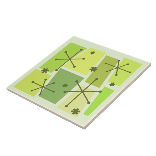 Kunstchartreuse des Atomzeitalters Pop Fliese (Seite)