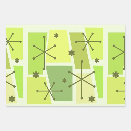 Kunstchartreuse des Atomzeitalters Pop Geschenkpapier Set (Vorderseite 3)