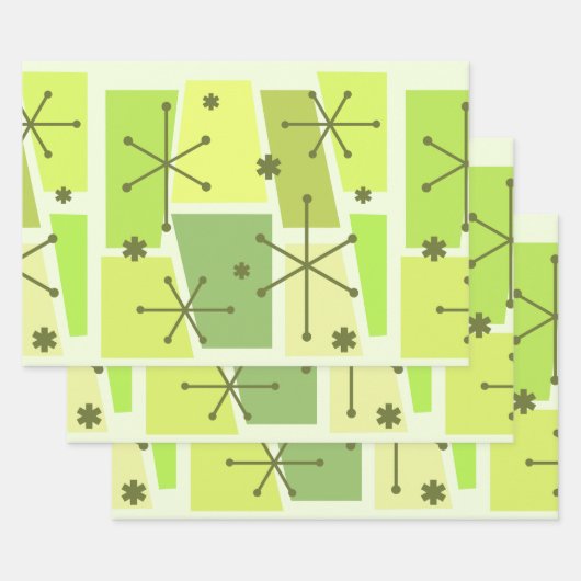 Kunstchartreuse des Atomzeitalters Pop Geschenkpapier Set (Set)