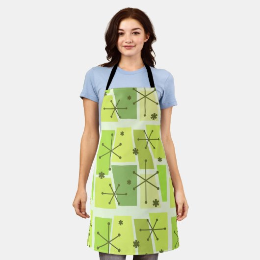 Kunstchartreuse des Atomzeitalters Pop Schürze (Getragen)
