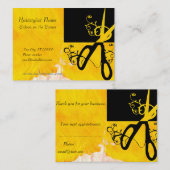 Kunstchic-Schwarz-Goldmagische Terminkarte (Vorne/Hinten)