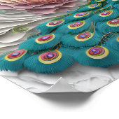 Kunstdarstellung des Pfaues Poster (Ecke)