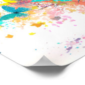 Kunstdarstellung eines Farbbaums Poster (Ecke)