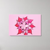 Kunstdarstellung in Rosa und lila Blume Leinwanddruck (Vorderseite)