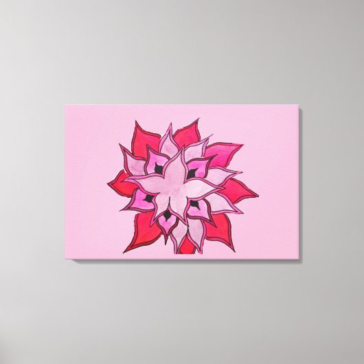 Kunstdarstellung in Rosa und lila Blume Leinwanddruck (Vorderseite)
