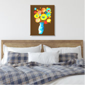 Kunstdarstellung von Funky Blume Leinwanddruck (Insitu (Schlafzimmer))