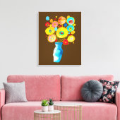Kunstdarstellung von Funky Blume Leinwanddruck (Insitu (Wohnzimmer))