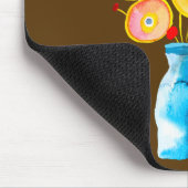 Kunstdarstellung von Funky Blume Mousepad (Ecke)