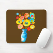 Kunstdarstellung von Funky Blume Mousepad (Mit Mouse)
