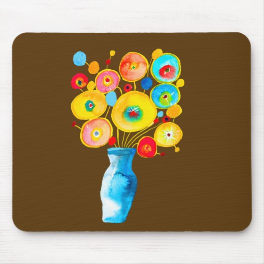 Kunstdarstellung von Funky Blume Mousepad (Vorne)