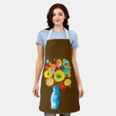Kunstdarstellung von Funky Blume Schürze (Getragen)
