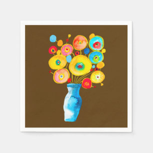 Kunstdarstellung von Funky Blume Serviette