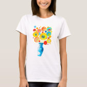 Kunstdarstellung von Funky Blume T-Shirt (Vorderseite)