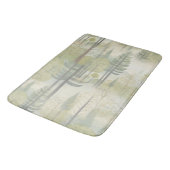 Kunstdarstellung von Kiefernbäumen im modernen Sti Badematte (Schrägansicht)