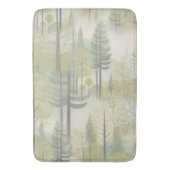 Kunstdarstellung von Kiefernbäumen im modernen Sti Badematte (Vorderseite Vertikal)
