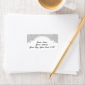 Kunstdekor-Diva in Silbergrau Adressaufkleber (Insitu)