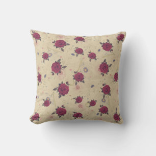 Kunstdekor-Kissen alte antike Rose vintage Blumenm Kissen