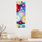 Kunstdekoration Farbige Blume Muster Poster (Küche)