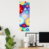Kunstdekoration Farbige Blume Muster Poster (Heimbüro)