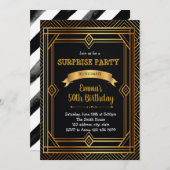 Kunstdekoration Gatsby Roaring 1920 Einladung (Vorne/Hinten)