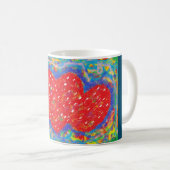 Kunstdekoration gemusterte gemischte Grüntöne und Kaffeetasse (VorderseiteRechts)