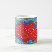 Kunstdekoration gemusterte gemischte Grüntöne und Kaffeetasse (Mittel)