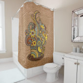 Kunstdoodle-zeichnend Kunst Duschvorhang (Beispiel)