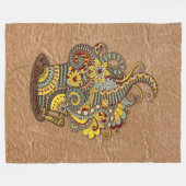 Kunstdoodle-zeichnend Kunst Fleecedecke (Vorderseite (Horizontal))