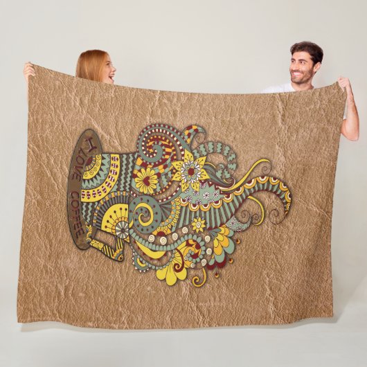 Kunstdoodle-zeichnend Kunst Fleecedecke (Beispiel)