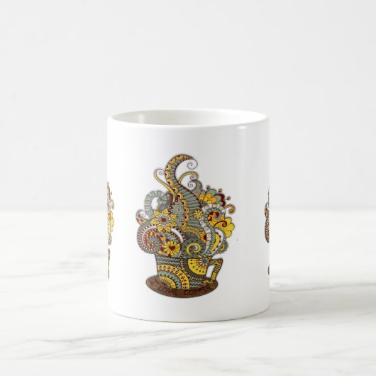 Kunstdoodle-zeichnend Kunst Kaffeetasse (Mittel)