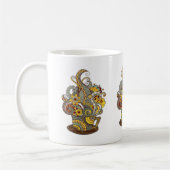 Kunstdoodle-zeichnend Kunst Kaffeetasse (Links)