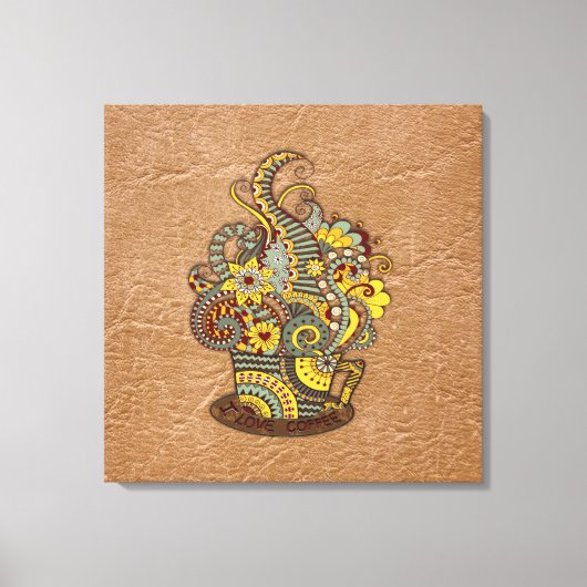 Kunstdoodle-zeichnend Kunst Leinwanddruck (Vorderseite)