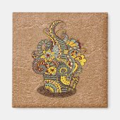 Kunstdoodle-zeichnend Kunst Magnet (Vorne)