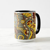 Kunstdoodle-zeichnend Kunst Tasse (VorderseiteRechts)