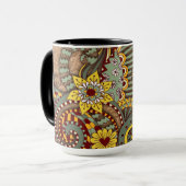 Kunstdoodle-zeichnend Kunst Tasse (Vorderseite Links)