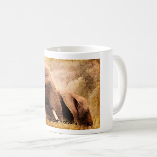 Kunstdruck Amboseli Elefant Kaffeetasse (VorderseiteRechts)