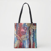 Kunstdruck, Libellen, Tascheneinkaufstasche Tasche (Vorderseite)
