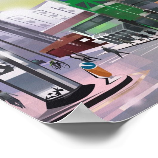 Kunstdruck Manchester Picadilly Bahnhof Poster (Ecke)