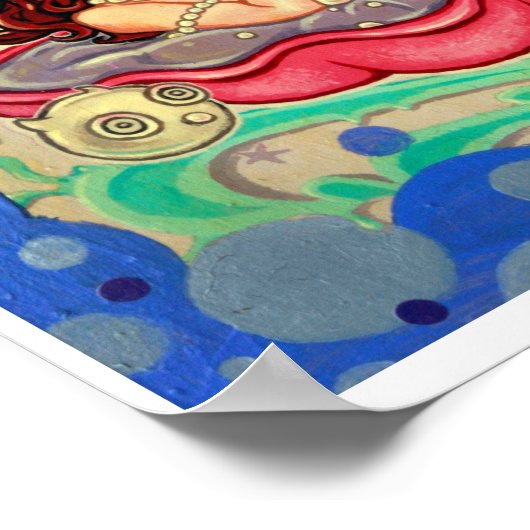 Kunstdruck "Pearlesque" - (surreales Button für Po Poster (Ecke)