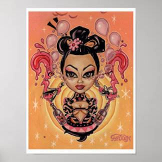 Kunstdruck "Tränen zu Balloons" - (Pop surreal Art Poster