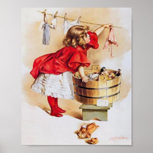 Kunstdruck von Maud Humphrey – Ein geschäftiger Ta Poster