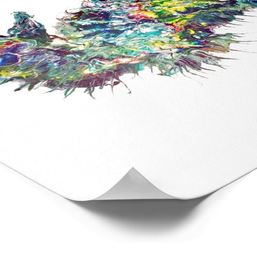 Kunstdrucke, Abstraktes Seepferd, Seepferd, Poster (Ecke)