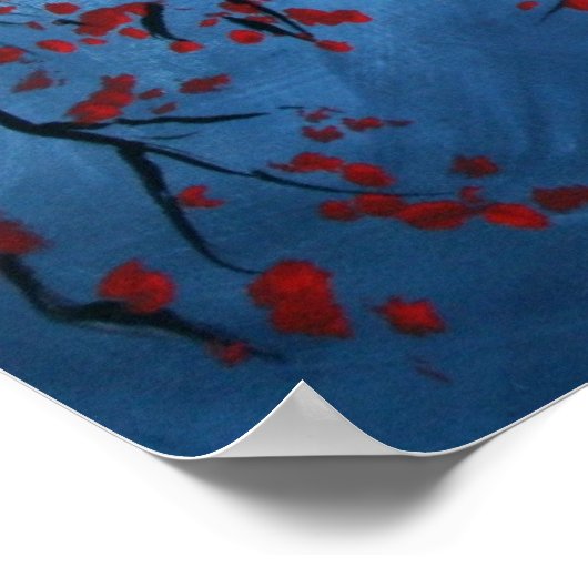 Kunstdrucke der Kirschblütenblüte in japanischen B Poster (Ecke)