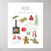 Kunstdrucke für den Winter - Kinderplakat Poster (Vorne)