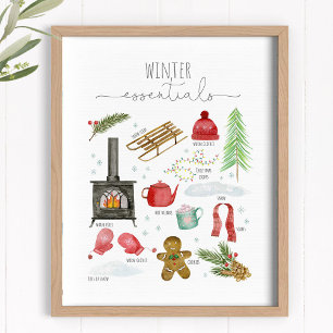 Kunstdrucke für den Winter - Kinderplakat Poster