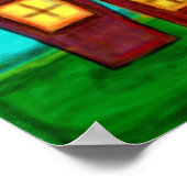 Kunstdrucke, glückliche Häuser Poster (Ecke)